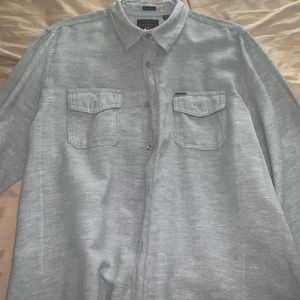 Guess Men’s XL Grey Button-Down Shirt